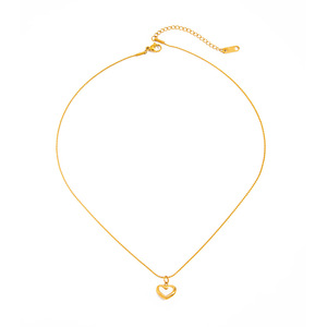 Collar de Moda con Colgante de Corazón en Capas, Chapado en Oro de 18K, de Acero Inoxidable para Mujer - Product Image 5