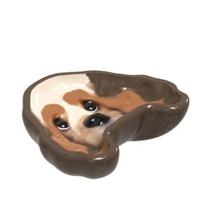 Tazón de Cerámica de Grado Boutique Personalizado para Perros con Forma de Cachorro de Orejas Largas, Plato de Alimentación para Mascotas con Esmalte Brillante para Venta al por Mayor de Marcas Premium - Product Image 2