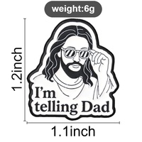 Broche en émail amusante avec slogan 'Je dis à papa', en alliage de zinc, pour sac à dos, veste, chapeau, revers, objet de collection