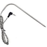 Sonda de Temperatura PT1000 de Grado Alimenticio con Junta de Silicona y Juego de Clips de Montaje Insertables para Parrilla de Barbacoa