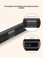 Mgitec Soundbar Speaker Nirkabel 10W 2 Speaker Bahan Plastik Penguat Suara TV Bentuk Strip Audio Rumah Aux untuk Speaker