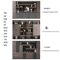 Ensemble de bureau et de chaise de direction en bois haut de gamme avec grand classeur, bureau d'ordinateur de bureau