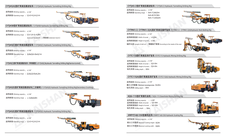 heavy duty hydraulic drilling machine track system mining equipment