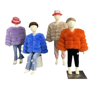 Manteau en fausse fourrure de raton laveur moelleux grande taille pour l'automne et l'hiver, style mode, pour maman et <span class=keywords><strong>moi</strong></span>, veste chaude en fourrure de <span class=keywords><strong>renard</strong></span> pour enfants - Product Image 5