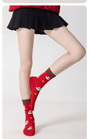 Chaussettes de Noël Bioserica Era, chaussettes mi-mollet pour femmes, automne et hiver, chaussettes longues mignonnes de dessin animé pour couples, hiver