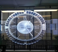 Écran LED transparent d'intérieur P3.91-7.82, affichage numérique, animation de texte, vitrine de magasin, centre commercial