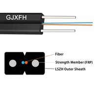 Kabel Drop FTTH Indoor 1F 2F 4F G.657A1/G.657A2 dengan Jaket LSZH, Panjang 500m/drum, 1000m/drum, 2000m/drum untuk Patchcord FTTH Telekomunikasi