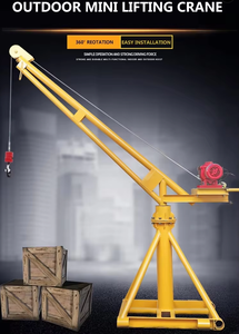 Mesin pengangkat monyet elektrik Mini, kapasitas 500kg-1000kg pengangkat derek konstruksi baru tali kawat Sling pertanian digunakan - Product Image 2