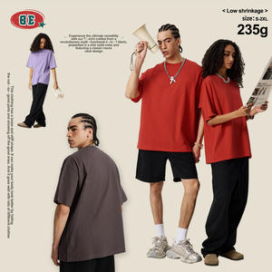 เสื้อผ้าบีอี เมนส์แวร์ คอลเลคชั่นฤดูใบไม้ผลิ/ฤดูร้อน ปี 2025 รุ่นใหม่ สไตล์วินเทจเท่ๆ ผ้าเปล่า 235 กรัม สีพื้น แขนสั้น ต้านเชื้อแบคทีเรีย คุณภาพสูง ทรงหลวมสำหรับผู้ชาย - Product Image 4