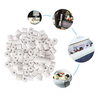 Filtre en céramique moyen anneaux en céramique bio médias filtrants d'aquarium pour réservoir de poissons d'eau douce salée étang à crevettes bidon