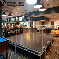 Escalera plegable para conciertos, fácil de instalar