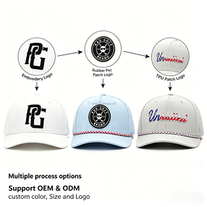 Nuovo Cappello da Baseball Sportivo in Poliestere Impermeabile a 5 Pannelli con Logo Personalizzato in PVC Gommato, Taglio Laser Perforato, Stile Papà - Product Image 2