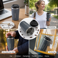 Mug isotherme classique en acier inoxydable sans BPA, double paroi sous vide, pour le bureau, cadeau d'affaires, garde au chaud/au froid 12-24 heures