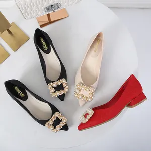 Wholesale size 35-42 good quality shiny women shoes luxury flat wedding shoes ladies dress shoes & oxford