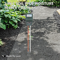 Testeur de pH et d'humidité du sol portable 2 en 1 en plastique pour les plantes de jardin, prise en charge ODM personnalisée