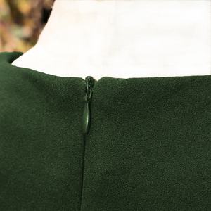 Vestido Casual de Tela con Logotipo Personalizado, Vestido sin Mangas con Cremallera Trasera y Bolsillos para Mujer - Product Image 4