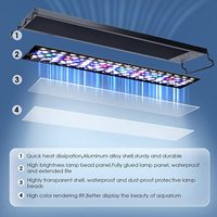 Fullgain WRGB 90cm Lampe de culture pour plantes, contrôle du spectre et de la minuterie, lampe LED pour plantes d'aquarium, lampe pour petit aquarium