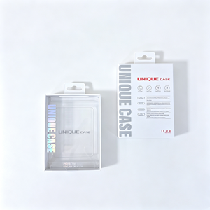 Boîte d'emballage personnalisée unique en PET transparent avec fenêtre pour étui de téléphone pliable, boîte de vente au détail avec trou de suspension - Product Image 3