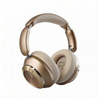 Casque sans fil ANC doré, étanche IPX-4, avec chipset JL, LED, pliable et rétractable, Bluetooth V5.4