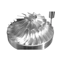 Services d'usinage CNC 5 axes OEM pour pièces de turbines et d'impulseurs métalliques
