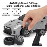 Voiture de drift EPT RC 4WD à l'échelle 1/20 avec lumières LED, pneus de drift, jouet sportif de course, idée cadeau pour une utilisation en intérieur avec pneus remplaçables