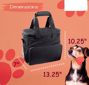 ชุดอุปกรณ์เดินทางสำหรับสุนัข BSCI Factory Dog 5 ชิ้น พร้อมสายสะพายไหล่ 2 ช่องใส่อาหารสัตว์เลี้ยง - Product Image 3
