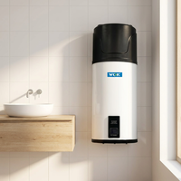 Chauffe-eau à pompe à chaleur mural tout-en-un haute performance COP R134a 100L, fréquence fixe 0.5P, numérique intérieur sans Wi-Fi