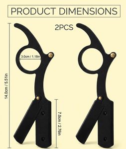 Manual Shaving Razor Professional Hairdresser Trimming Beard Razor Replaceable <b>Blades</b> <b>Barber</b> Razor - Product Image 2