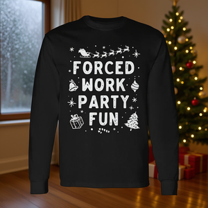Maglietta a maniche lunghe divertente per il lavoro forzato, abbigliamento natalizio - Product Image 2