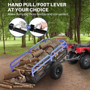 ロングウィン 680kg ATVユーティリティスチールポリダンプトレーラー（16インチホイール付き）庭、農場、バイク、ATV用 - Product Image 6