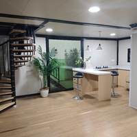 Villa préfabriquée de luxe à deux étages de 40 pieds, avec chambre, cuisine, salon, design meublé, maison conteneur extensible