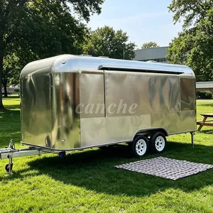 Remorque de camping familiale personnalisée de 4 mètres, camion de restauration mobile pour café et bagels, avec certification CE - Product Image 1