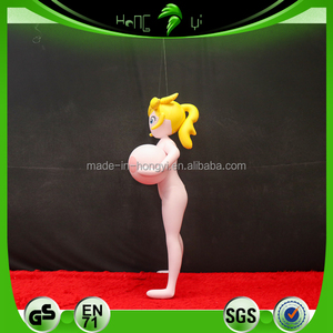 Poupée gonflable personnalisée en PVC, modèle fille aux cheveux jaunes et aux gros seins, durable pour adultes et fans - Product Image 3