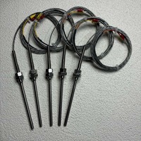 Sensor de termopar tipo J protegido con resorte de tornillo M8 M7 NPT, sonda de varilla de 5mm-10mm de diámetro para calentador de agua/caldera Ntc