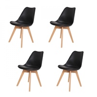 Chaise de Salle à Manger de Luxe Design Italien avec Pieds en Bois Scandinave, Chaise d'Appoint en Bois et Plastique pour Table à Manger