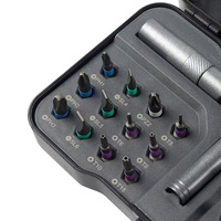 Jeu de tournevis à cliquet magnétique nickelé VETOOL, acier S2, lot de 24 pièces, outil multifonctionnel pour la réparation de téléphones portables