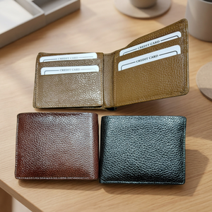 Premium Genuine Leather <b>Mens</b> <b>Wallet</b> With Practical <b>Card</b> Compartments And Cash Pockets For Professional Style And Business Gifts - Product Image 3