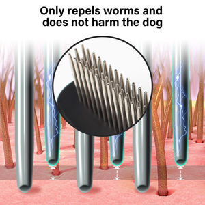 Peigne à aiguilles pour animaux de compagnie, chien et chat, en plastique souple, alimenté par batterie, certifié CE, brosses de massage pour animaux de compagnie, beauté pour chiens et chats - Product Image 4