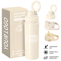 Bouteille d'eau en acier inoxydable de 18 oz avec bec verseur, certifiée LFGB, en matériau résistant à la corrosion, pour vente en ligne, emballage personnalisé