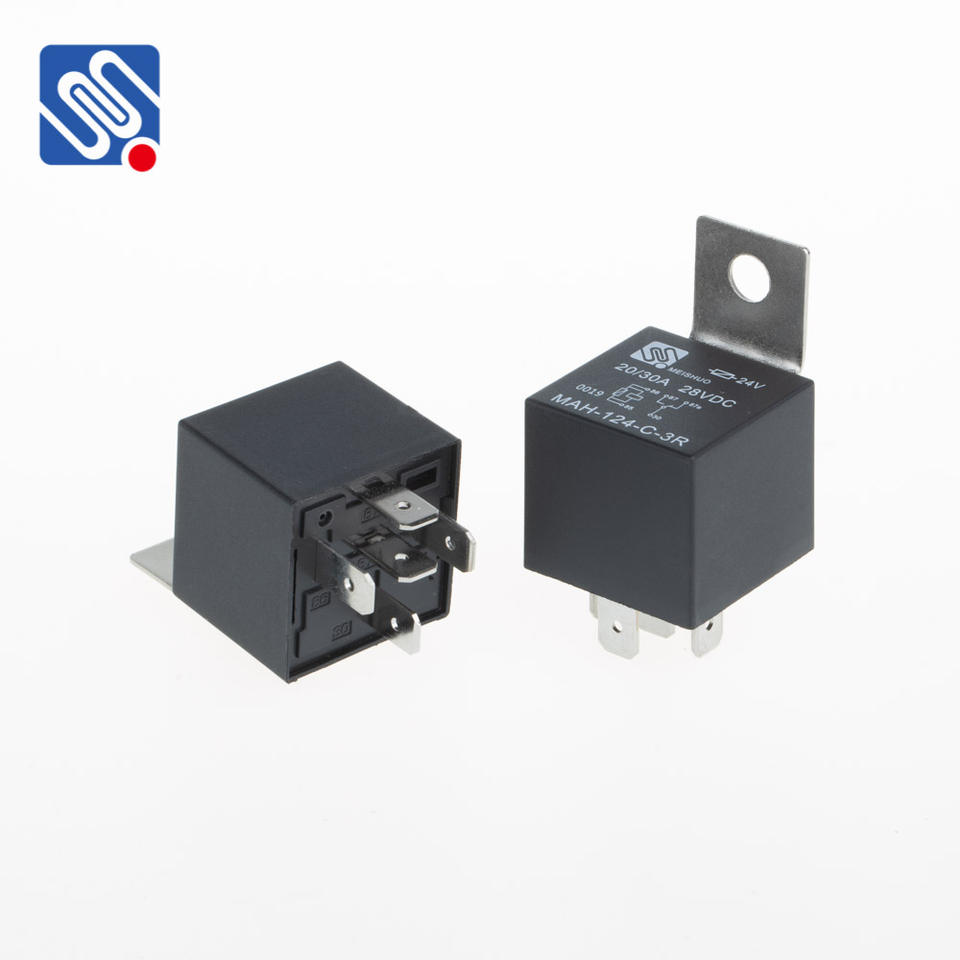 Meishuo MAH-124-C-3R Miniature 24V 5-Pin 40Amp Auto Relay with Resistor Epoxy Electromagnetic JD1914 Automotive Relay