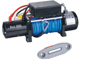 Usine directe compacte 9500lbs <span class=keywords><strong>12V</strong></span> treuil de voiture à corde synthétique 4x4 hors route treuil électrique palan - Product Image 5