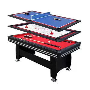 Tavolo da gioco combinato multifunzione usato per interni più venduto con tutti gli accessori piscina ping pong Air Hockey