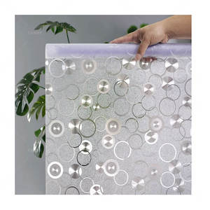 Película electrostática decorativa de círculo esmerilado de PVC translúcido de privacidad de estilo moderno <span class=keywords><strong>para</strong></span> <span class=keywords><strong>ventanas</strong></span> de oficina en casa precios al por mayor Stock - Product Image 1