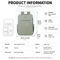Mochila para Portátil Multifuncional de Gran Capacidad, Resistente al Agua y a los Golpes, Mochila Escolar