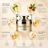 Crème pour le visage à base de cellules souches de culture de cellules végétales de pomme, formule suisse OEM, professionnelle, raffermissante, anti-rides, hydratante