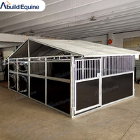 Porte battante en acier galvanisé, panneau de toit de stalles, écuries portables, box à chevaux temporaires pour la ferme