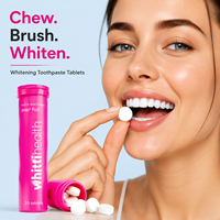 Comprimés à croquer blanchissants pour soins bucco-dentaires, comprimés de dentifrice effervescents à PAP activé, solution nettoyante pour les dents, marque privée