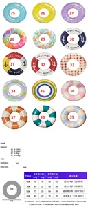 Flotadores de natación inflables en forma de sandía de verano para niños, anillo de natación de PVC para adultos, caja fuerte plegable portátil para piscina de playa al aire libre - Product Image 6