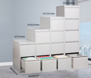 Armoire <span class=keywords><strong>de</strong></span> classement verticale à quatre tiroirs avec serrure, <span class=keywords><strong>d</strong></span>émontable et assemblable, en fer, pour cartes et <span class=keywords><strong>dossiers</strong></span> - Product Image 6