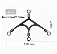Diviseur de ligne multifonction en acier inoxydable en Y, pivotant, style américain, accessoires de pêche à la ligne, vente en gros